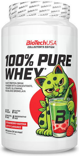 Biotech USA Limited Edition 100% Pure Whey Протеин от Суроватка с Вкус Strawberry Matcha Latte 900гр
