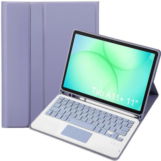 Flip Cover cu Tastatură Violet (Samsung Galaxy Tab A11 Plus)