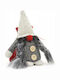 Decorative Gray Plastic Christmas Santa 15x10x9cm