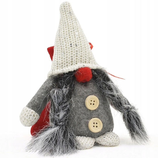 Decorative Gray Plastic Christmas Santa 15x10x9cm