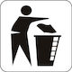 Sticker 12 X 12 Cm Preventa "waste Area"