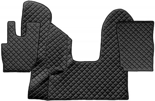 King Interior Μπροστινά Πατάκια 3τμχ για DAF CF 2013 Μαύρα
