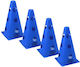 Set 4 Training Cones 23 Cm Blue Pt4-12wh-b Blue