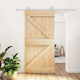 Sliding Door Natural White 100 x 210 cm Solid P...