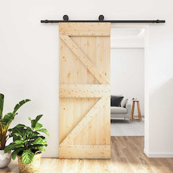 Συρόμενη Πόρτα Φυσικό Μαύρο 85 X 210 Cm 3444984...