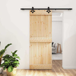 Συρόμενη Πόρτα Φυσικό Μαύρο 80 X 210 Cm 3445062...