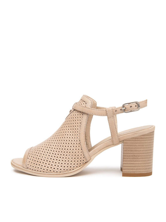 Damen Sandalen Gelbe Leder