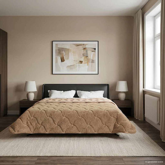 vidaXL Плик За Завивка Двойен 220x240 Taupe