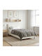 vidaXL Single Duvet Cover 135x200 Light Gray