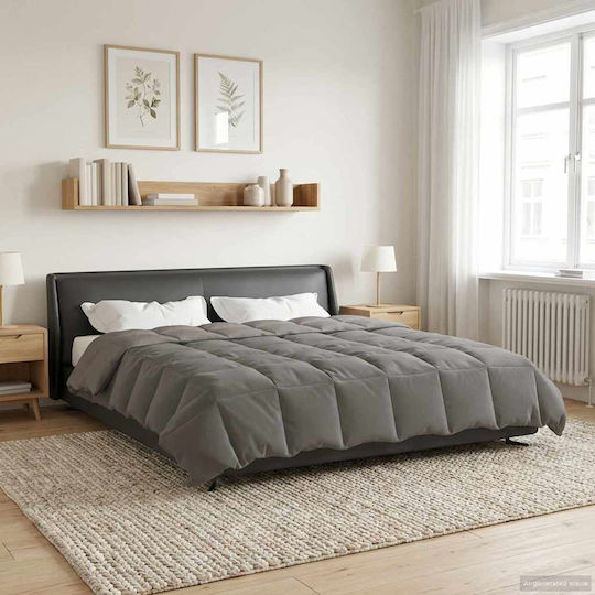 vidaXL Duvet Cover Super King 240x260 Light Grey