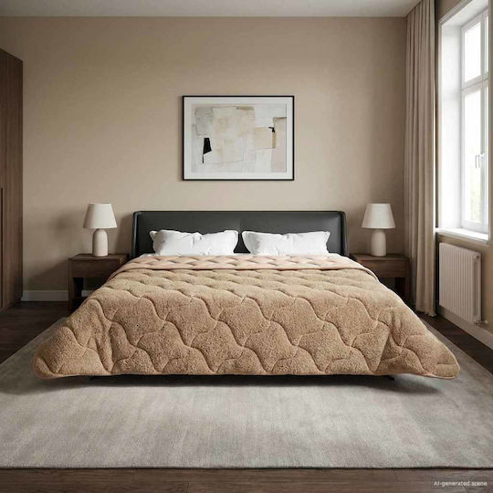 vidaXL Doppelbettbezug 200x200 Taupe