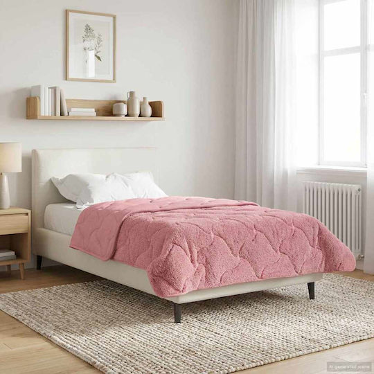 vidaXL Παπλωματοθήκη Μονή 135x200 Ροζ