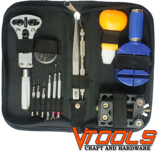 Vtools Κασετίνα με 13 Εργαλεία Επισκευής Ρολογιών