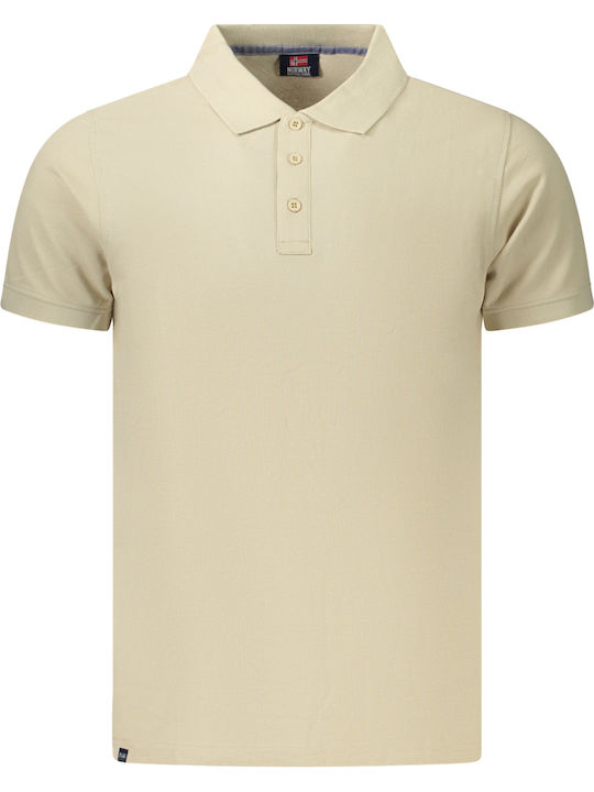 Short Sleeve Polo Shirt Beige