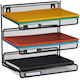 Relaxdays Document Holder 3 Levels Metal Black 32x33x25cm