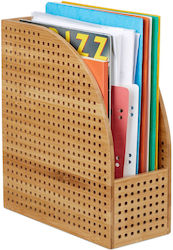 Relaxdays Suport Documente Bambus Maro 30,5x26,5x12 cm