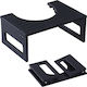 Relaxdays Scaun De Toaletă 43 X 27.5 X 18 Cm Pliabil Bambus Negru