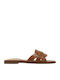 Women's Flat Sandals Tabac Brown