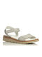 Damen Anatomisch Flache Sandalen Grau