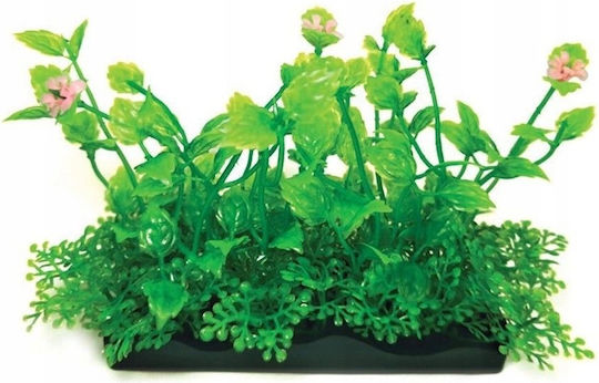 Aqua Natura Plant Decorațiune Acvariu Plantă Artificială Verde Plastic 10 Cm Frunze Gălbui
