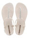 Damen Flache Sandalen Beige
