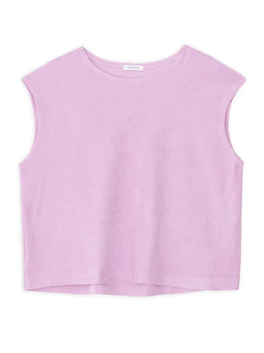 Γυναικείο Crop Top Βαμβακερό Pink