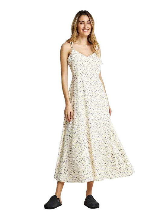 Funky Buddha Summer Midi Dress Off White
