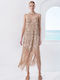 Midi Evening Dress Beige