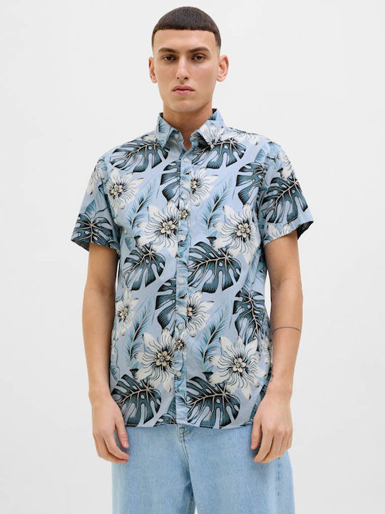 Jack & Jones Κοντομάνικο Πουκάμισο Floral Chamb...