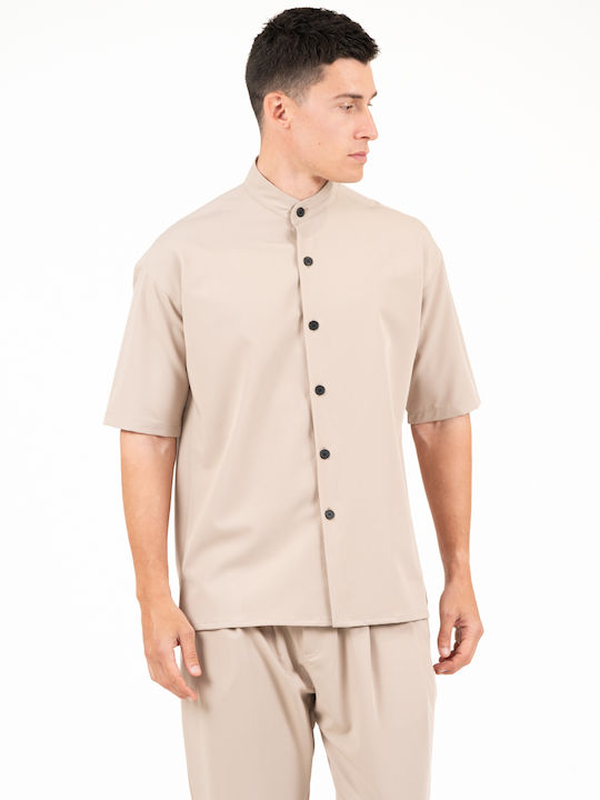 Twin Black Дълъг Ръкав Overshirt Бежов