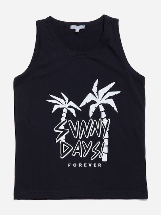 Fun Strike Kids Sleeveless Blouse Navy Blue