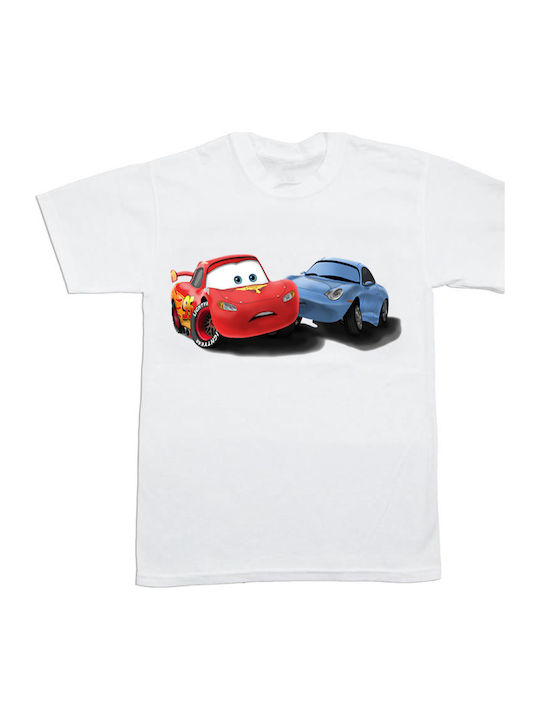 Kinderoberteile T-Shirts Weiß Cars