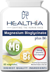 Healthia Magnesium Bisglycinat Plus Vitamin B6 60 Kapseln