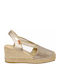 Sommer Damenplattformen im Stil Espadrilles Silber
