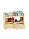 Bibliotecă de Pardoseală din Plastic Maro 108x29x88cm