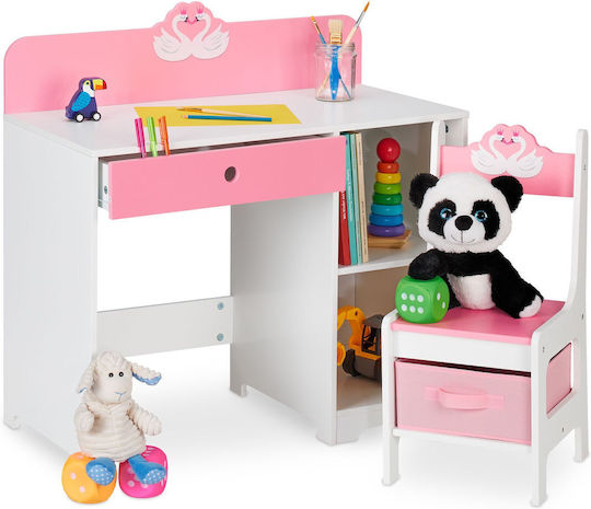 Kinder Schreibtisch Rosa Relaxdays