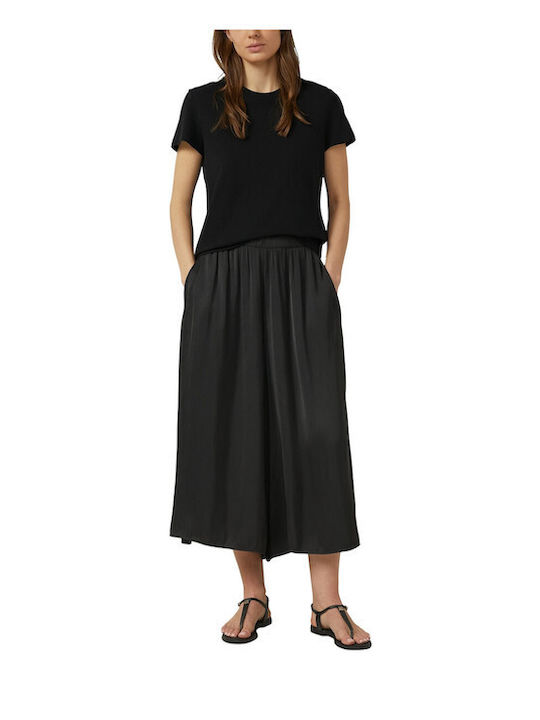 Women's Satin Trousers Black