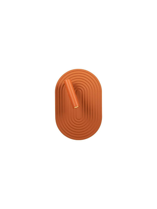 Lucide Lightning Carmino Wall Lamp with Integrated LED and Warm White Light Orange 18.4cm