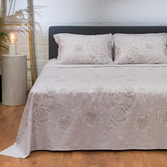 Naf Naf Diamond Super-Double Set 4 Pieces 240x270cm Pearl Gray
