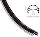 Viper Rim 26'' 559x21 Black 36 Holes