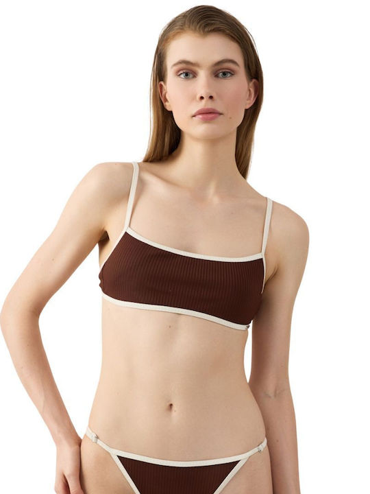 Minerva Bikini Μπουστάκι B Cup με Ενίσχυση Καφέ