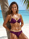 Top Bikini Triunghi Cu Burete Violet