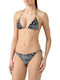 Leah Bandanna Bikini Τριγωνάκι Λευκο- Μαυρο