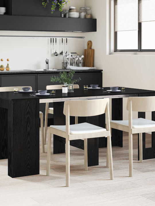 Masa Extensibilă de Dining din Lemn Stejar Negr...