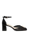 Leather Heels With Medium Black Heel