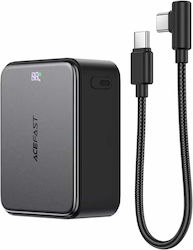 Acefast Power Bank 10000mAh 22.5W с USB-A изход и 2 USB-C изхода Черен