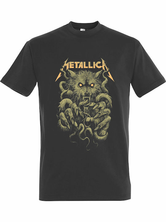 Unisex T-Shirt Metallica Wolf Ktulu Dunkelgraue...