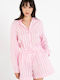 Damen Leinen Shorts Rosa