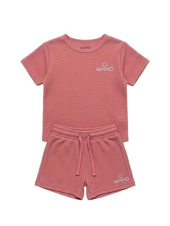 Kids Set with Shorts Summer 2 Pieces Pink