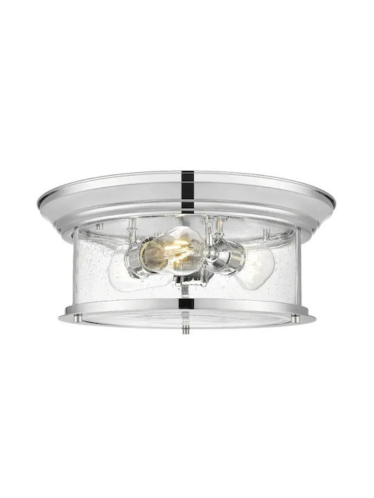 COSMOLight Ceiling Light 39.5cm Silver with E27 Socket
